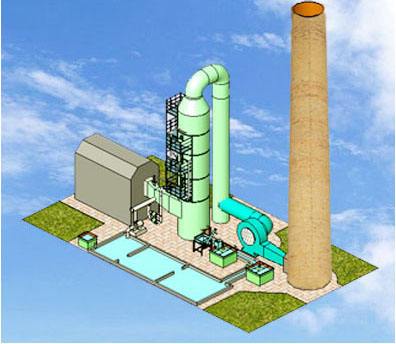 玻璃鋼脫硫塔設計(jì)圖